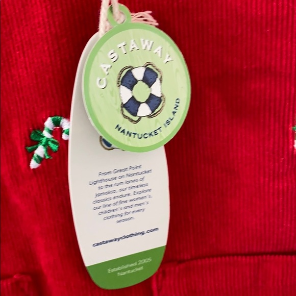 NWT Castaway Nantucket Candy Cane Holiday Dress - Picture 2 of 6